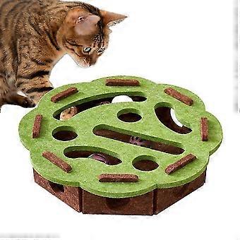 Katzenpuzzle-Futterspielzeug mit Glocke, interaktiver Futterspender zur geistigen Stimulation von Kätzchen und Welpen