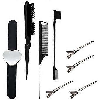 Double Sided Hair Styling Comb Set for Home Use 1Set Black