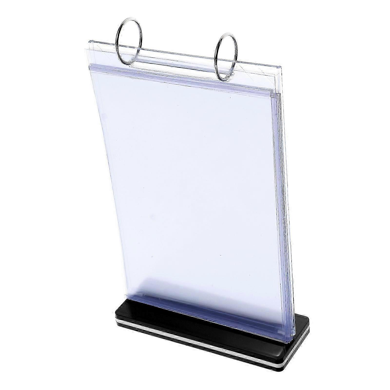 Menu Holder Tabletop Display Stand for A5 Size Keep Secure Prevent Fall Out Lightweight PVC Multi