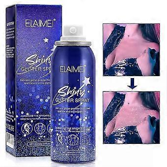 Shiny Glitter Spray 60ml til krop, hår, tøj - Hurtigtørrende Shimmery Sparkle Spray til natklub Party Stage