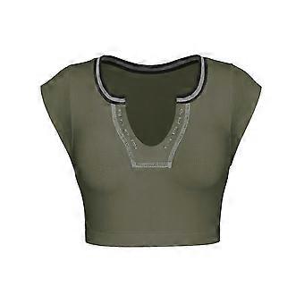 Ultrakort shirt, herfstonderhemd, ademend shirt voor dames