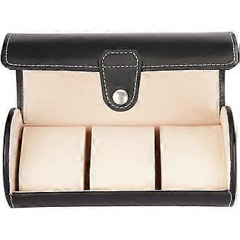1 pcs Vegan Leather Watch Case 3-Slot, Watch Roll Travel Storage Organizer