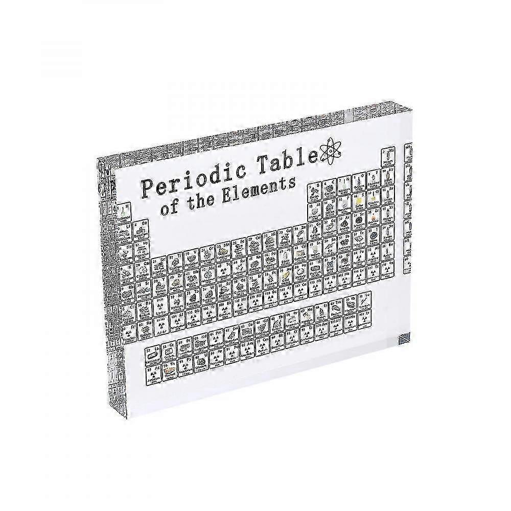 Periodic Table With Real Elements Inside, Acrylic Periodic Table With Elements Samples, Periodic Table Display With Elements FFF 26-27