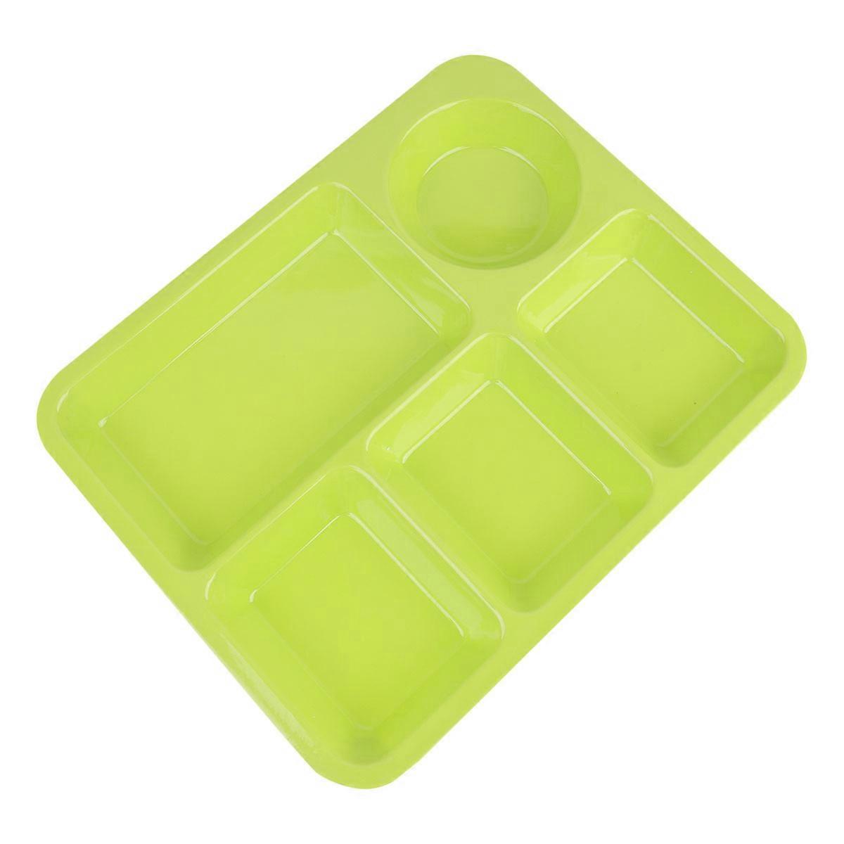 Practical Tableware Separating Dish for Eating Light Green