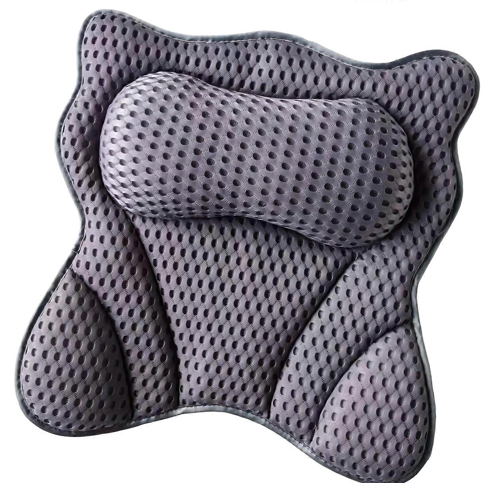 Tapis de bain avec 6 ventouses et soutien doux pour un confort de bain optimal, gris