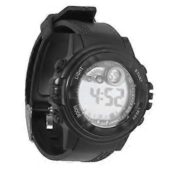 Relógio eletrônico luminoso infantil para uso diário, pulseira de aço inoxidável preta, 22*3,8 cm, 1 conjunto
