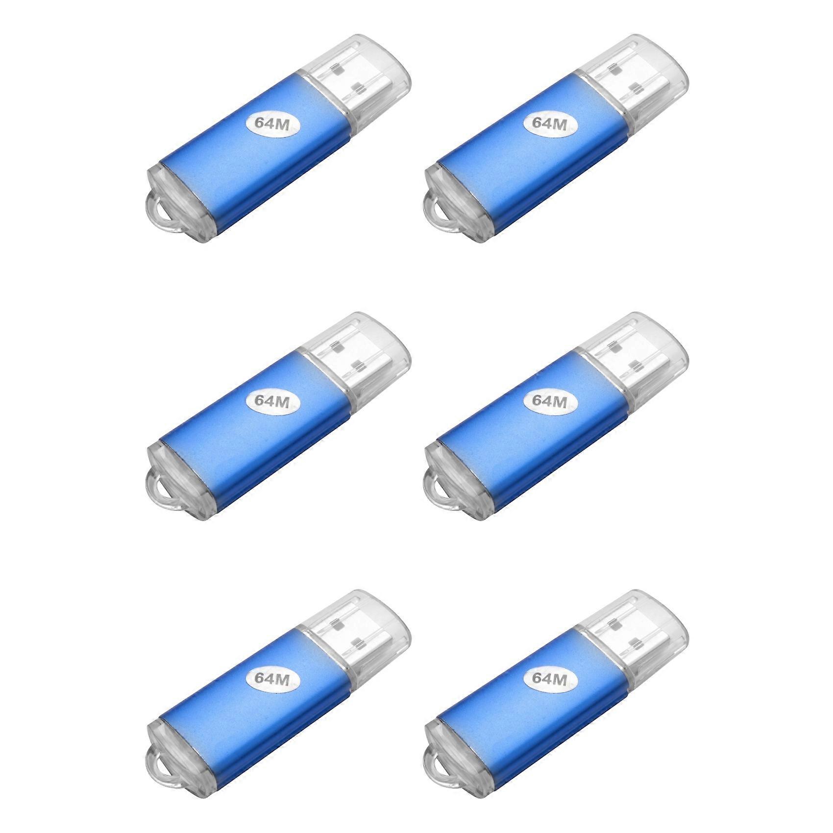 6X 64MB USB 2.0 Flash Memory Stick Thumb Drive PC LAPTOP Storage