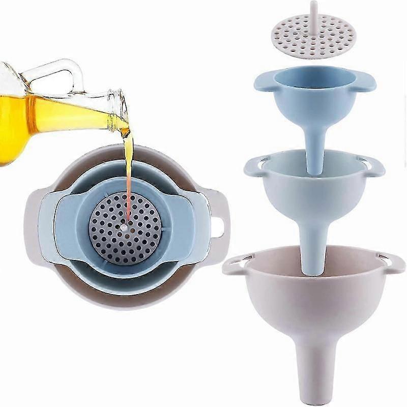 Mini Kitchen Funnels for Bottles Liquid Transfer with Strainer