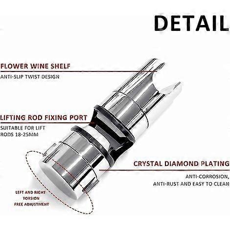 Pack Adjustable Replacement Sliding Shower Head with Side Button, Extra Rubber Plating Process