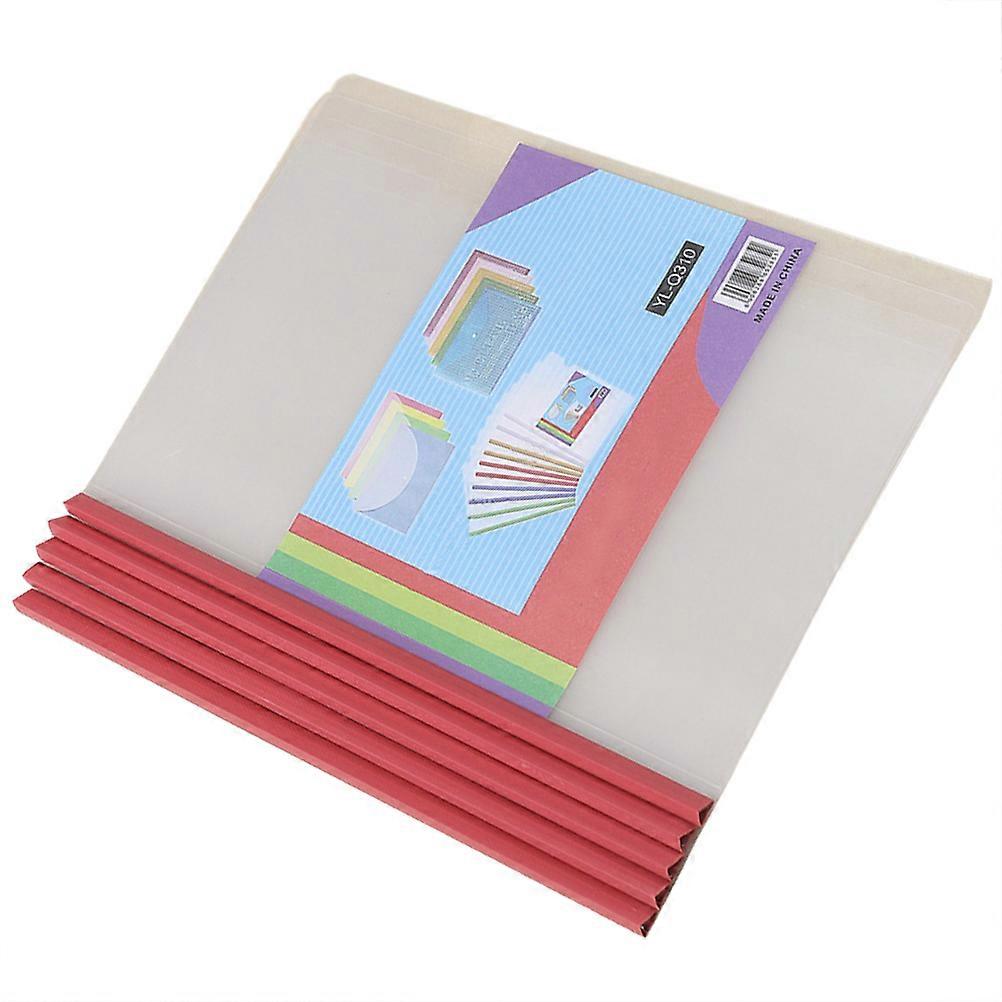 Report Binder Transparent File Folder for Protecting File 10Pcs Red