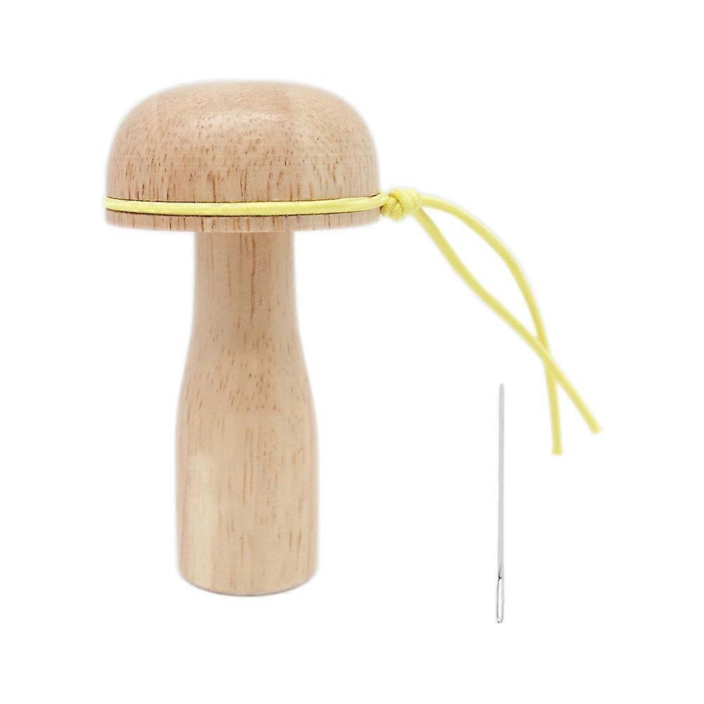 Patching Tool for Weaving Use 2Sets Wooden Mushroom Darning Sewing Tool