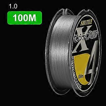 linha de pesca resistente à abrasão 100m PE trançado 4 fios