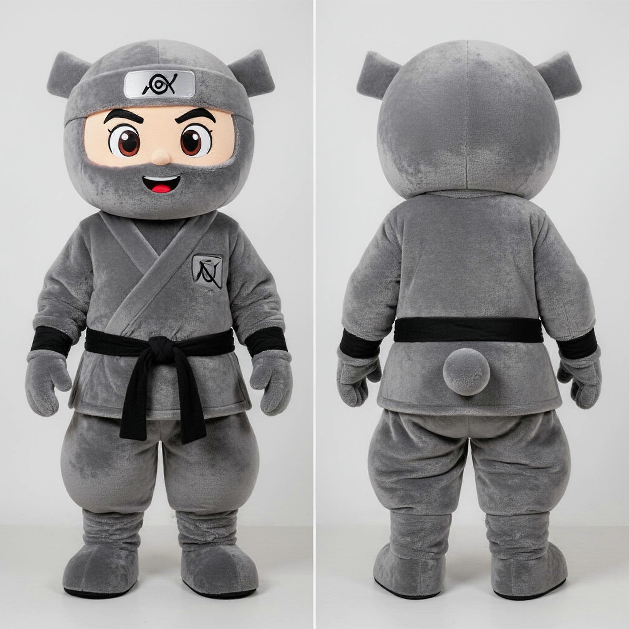MASTICOT Velvet Gray Stealthy Ninja Mascot