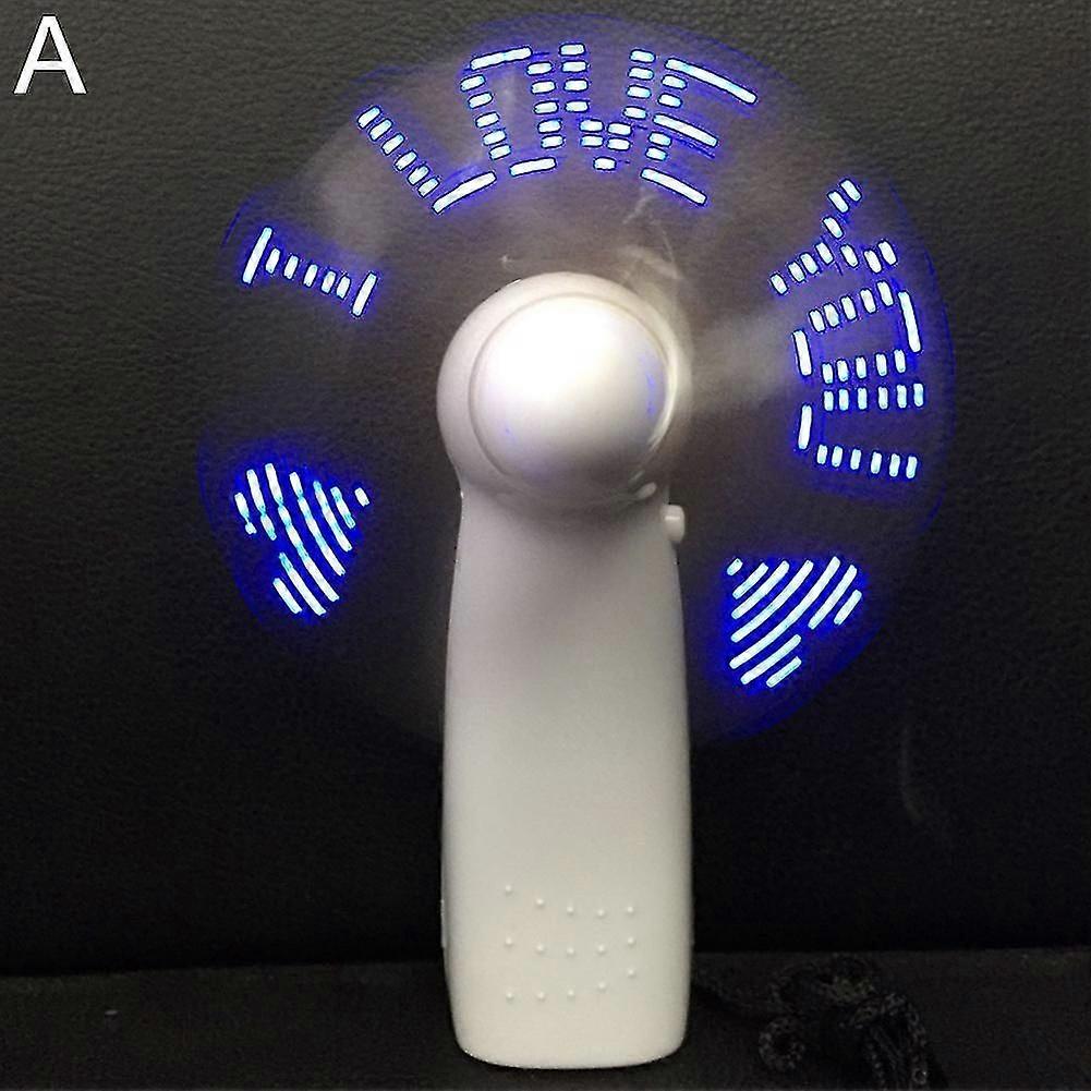 LED Flashing light Handheld Mini FanDE