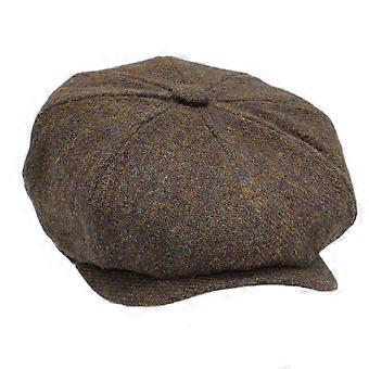Scott Harris Tweed Newsboy Cap ZH028 Walnut