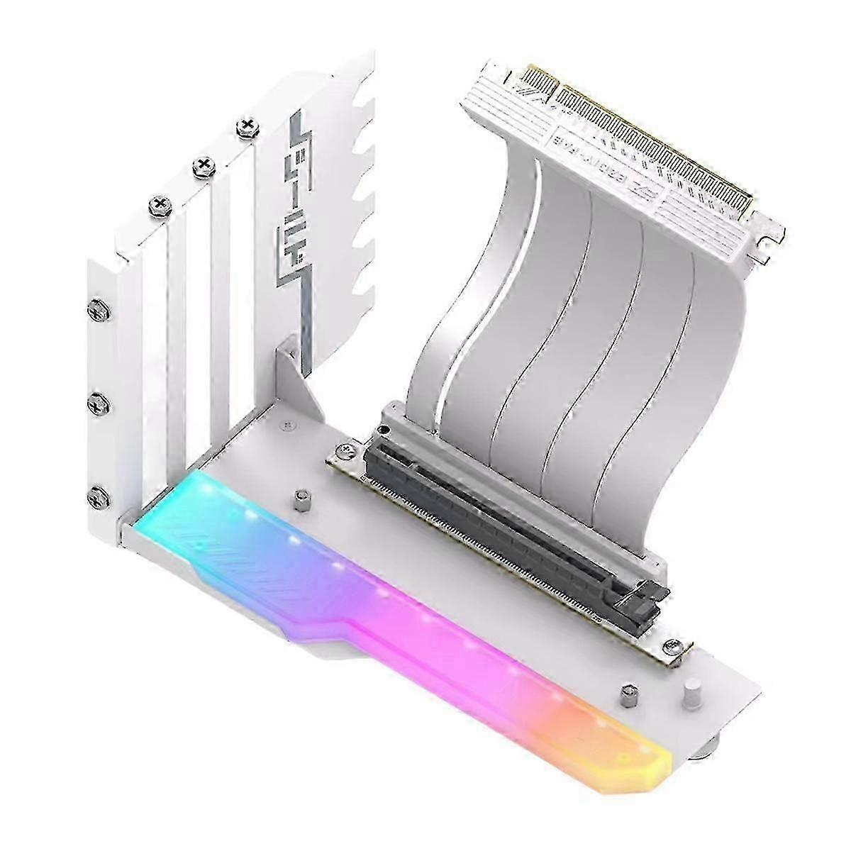 Vertical GPU Mounting Bracket with PCI-E 4.0 X16 Riser Cable Video Card Support Kit 90 Degree Right