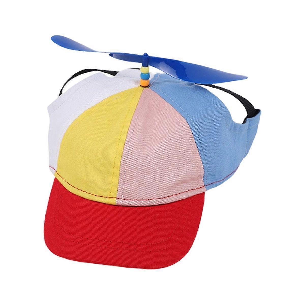 Breathable Cotton Pet Propeller Hat with Adjustable Strap