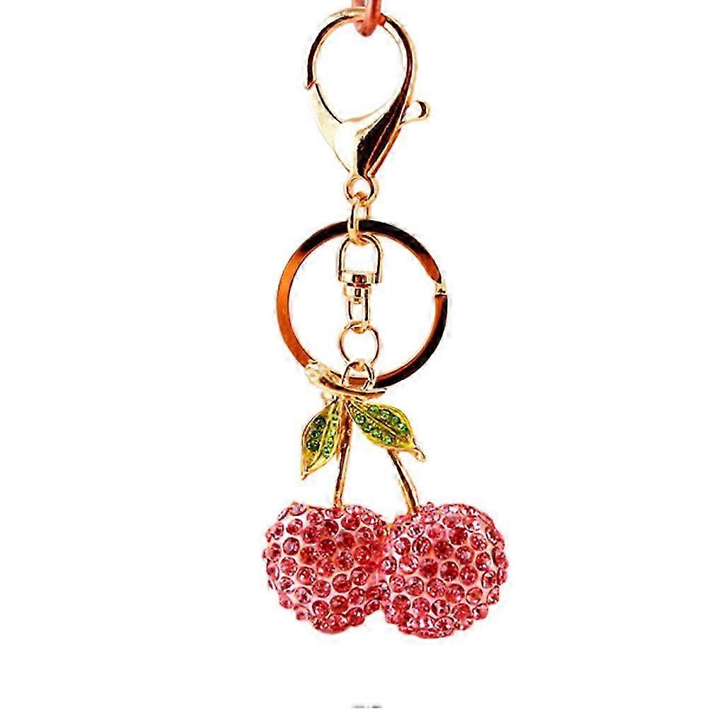 Gift 3Pcs Cherry Alloy Pendant Hanging Keychain