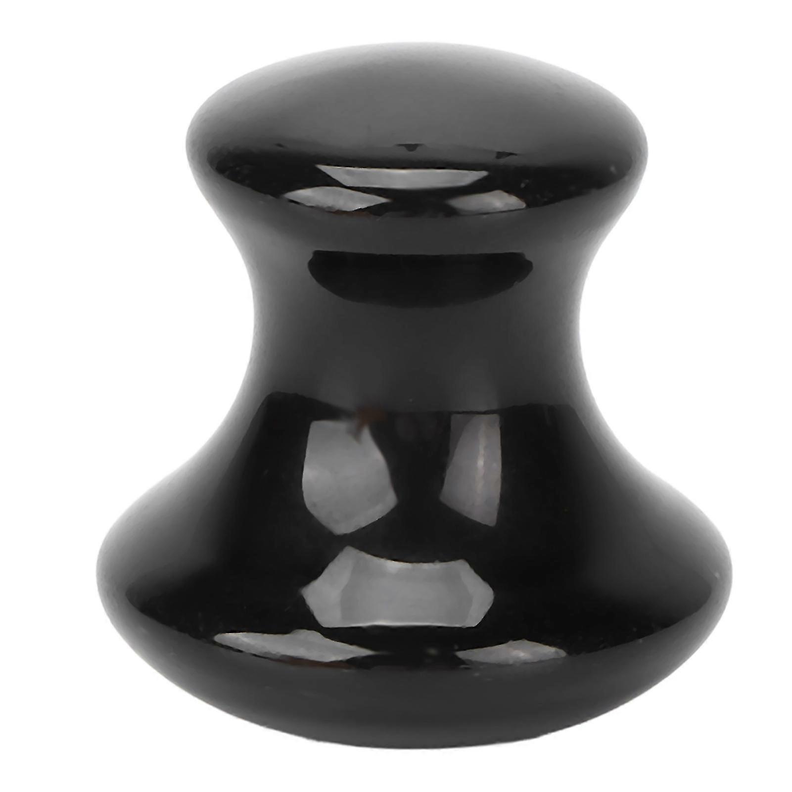 Compact Obsidian Mushroom Guasha