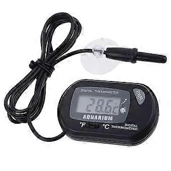 LCD Digital Aquarium Thermometer with Suction Cup and 95cm Probe Wire, Fahrenheit Celsius Switchable, for Fish Tank and Reptile Terrarium