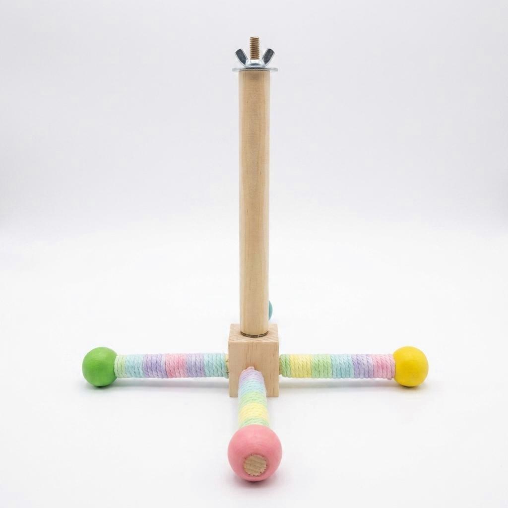 Rotating Windmill Perch Promotes Beak Grinding Rotating Parrot Stand Windmill