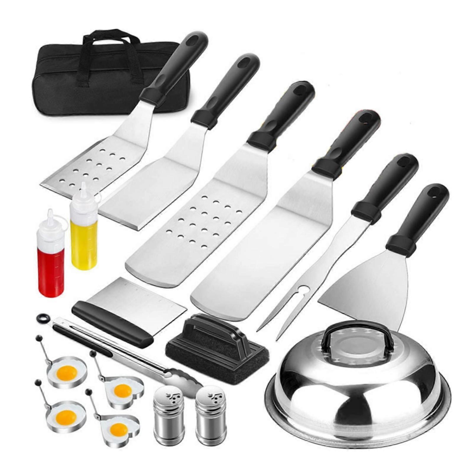 Flat-Surface Griddle Tools Kit Heavy Duty Stainless Steel Griddle Kit