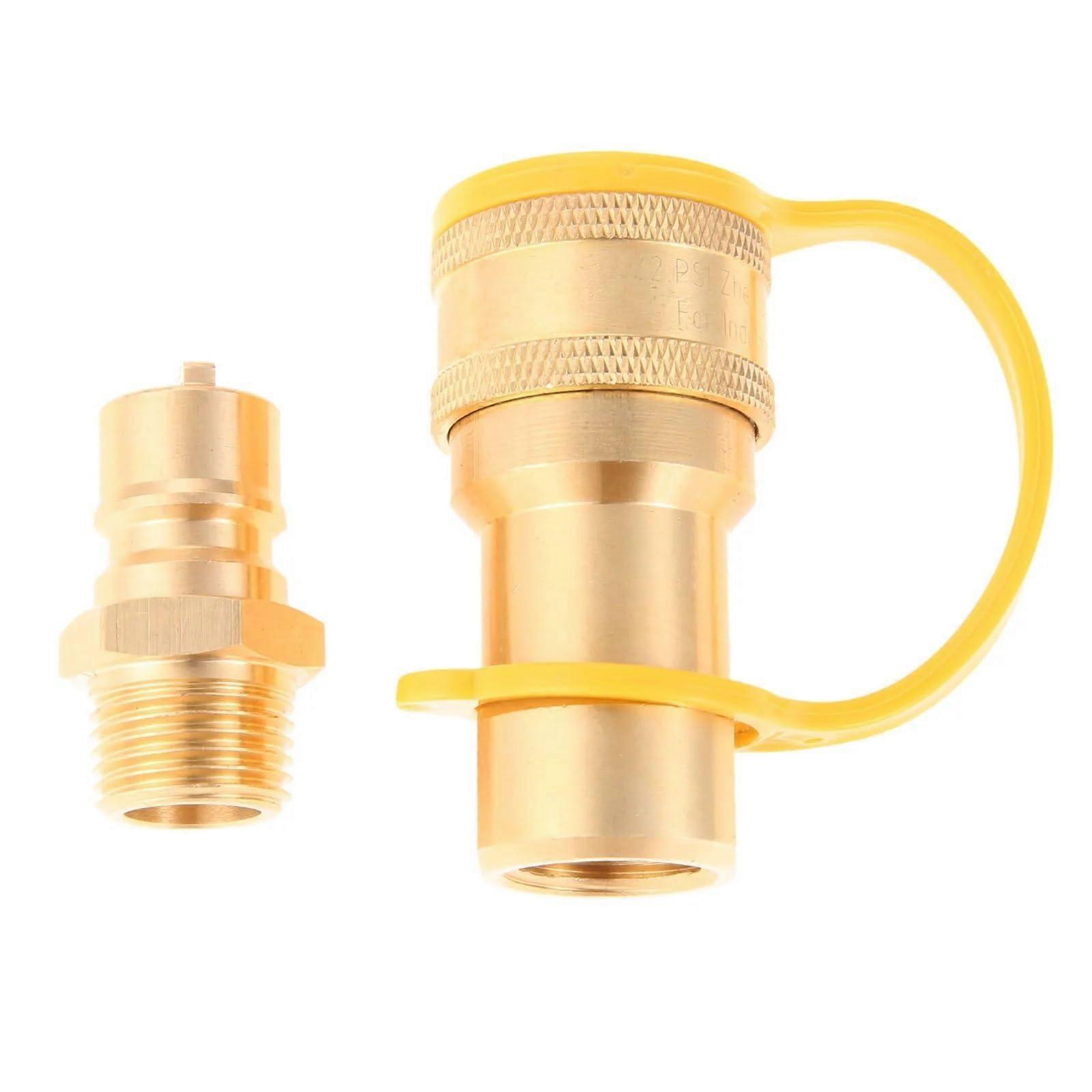 1/2" Gas Pipe Quick Connect Kit, Solid Brass, Low Pressure Propane Adapter