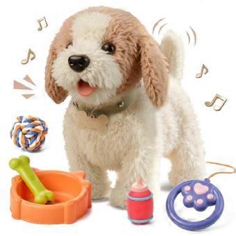 Batteriebetriebenes singendes Spielzeug-Hund mit realistischem Design, das bellt und singt, Bewegungen simuliert und interaktiv ist – für Kinder, um fantasievoll zu spielen.