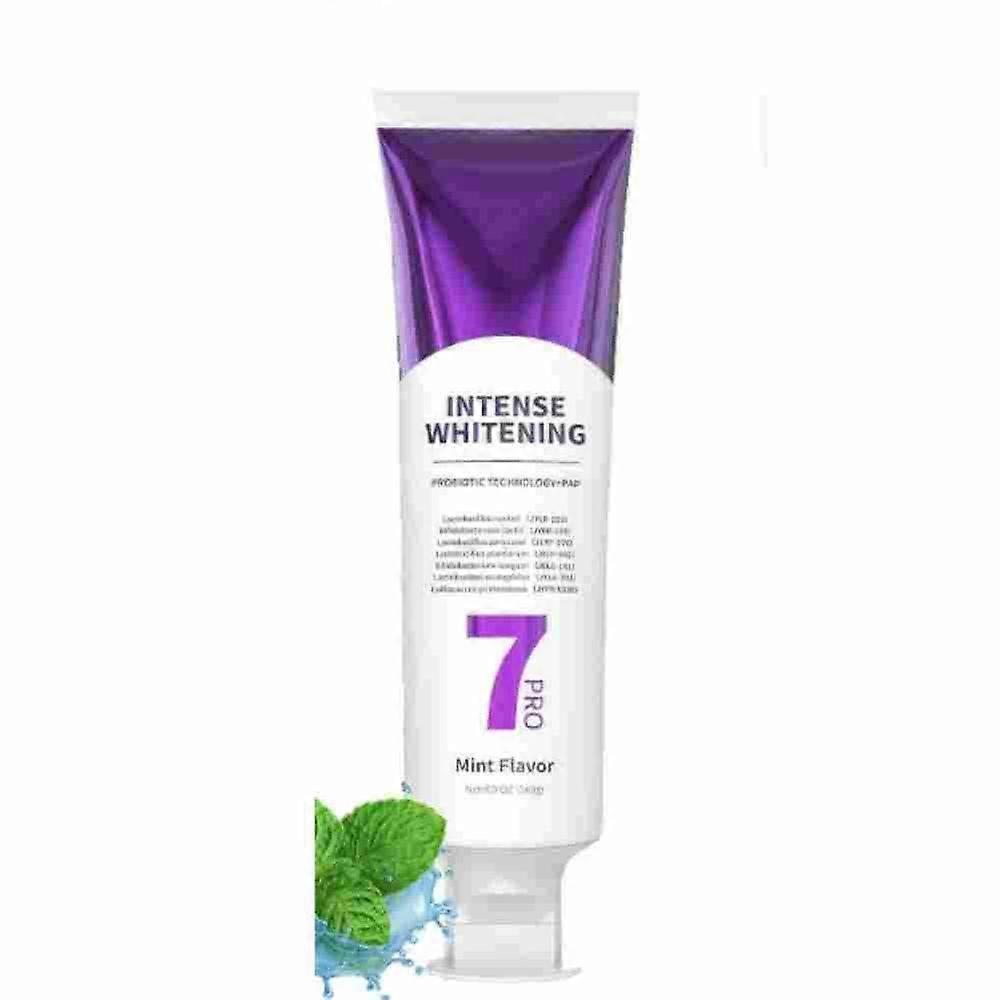7-Pro Intensive Toothpaste,Upgrade Natural Whitening Mint for Deep Stain Remover