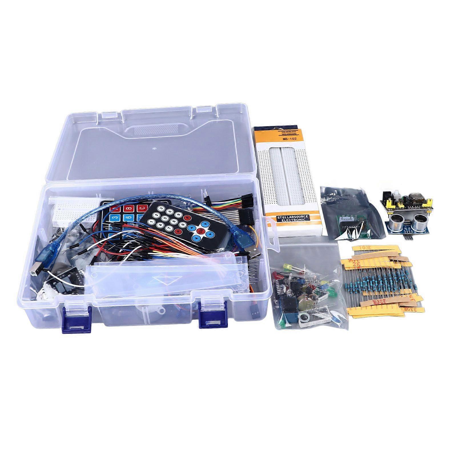 Electronic Component Kit 830 Breadboard LED Buzzer Resistor Temp Humidity Sensor Electronics Starter Kit YEMMA