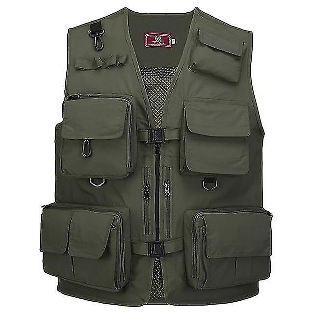 Multi Pocket Fishing Vests Quick Dry Breathable Outdoor Mesh Jackets Photography Hiking Vests