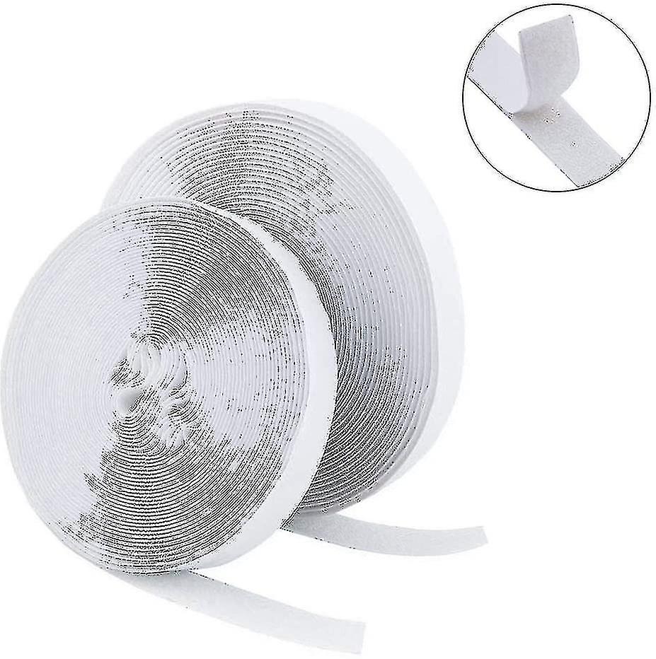 Velcro Tape Self-adhesive 25m Extra Strong, Double-sided Adhesive With Velcro 20mm Wide Self-adhesive Adhesive Pad