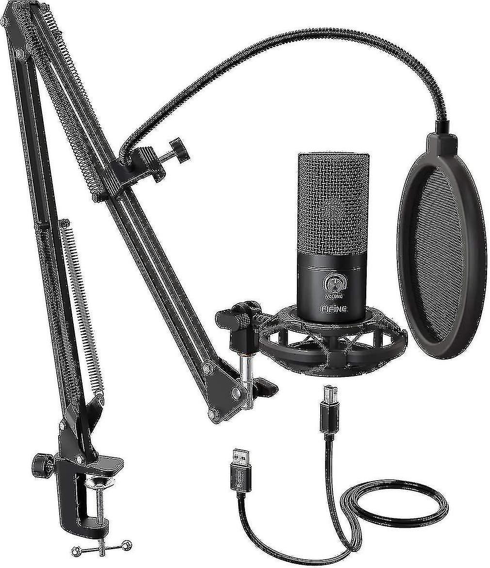 192k Condenser Microphone, Usb Suitable For Computer Microphone Kit, With Adjustable Scissors Arm Hanger Support Model Bm-8000usb