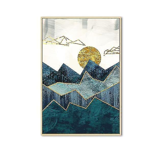 50X70cm No Frame C Nordic Abstract Geometric Mountain L scape Wall Art Canvas Painting