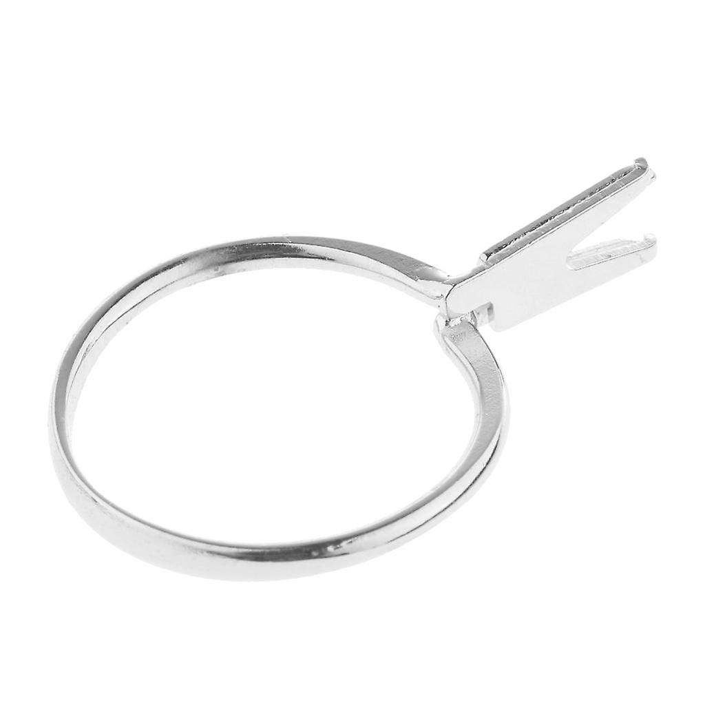 Spring-Type Stone Gemstone Diamond Holder Display Jewelry Tool Silver 3.5cm