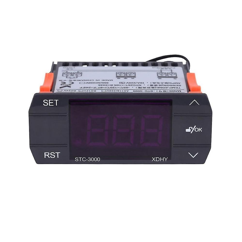 Stc-3000 Digital Temperature Controller Thermostat With Sensor 110-220v 30a
