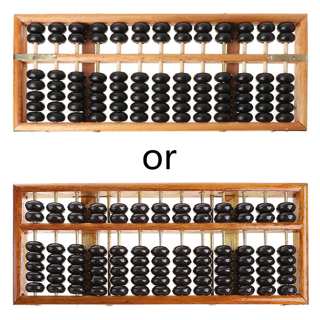 Portable Chinese 13 Digits Column Abacus Arithmetic Soroban Calculating Counting