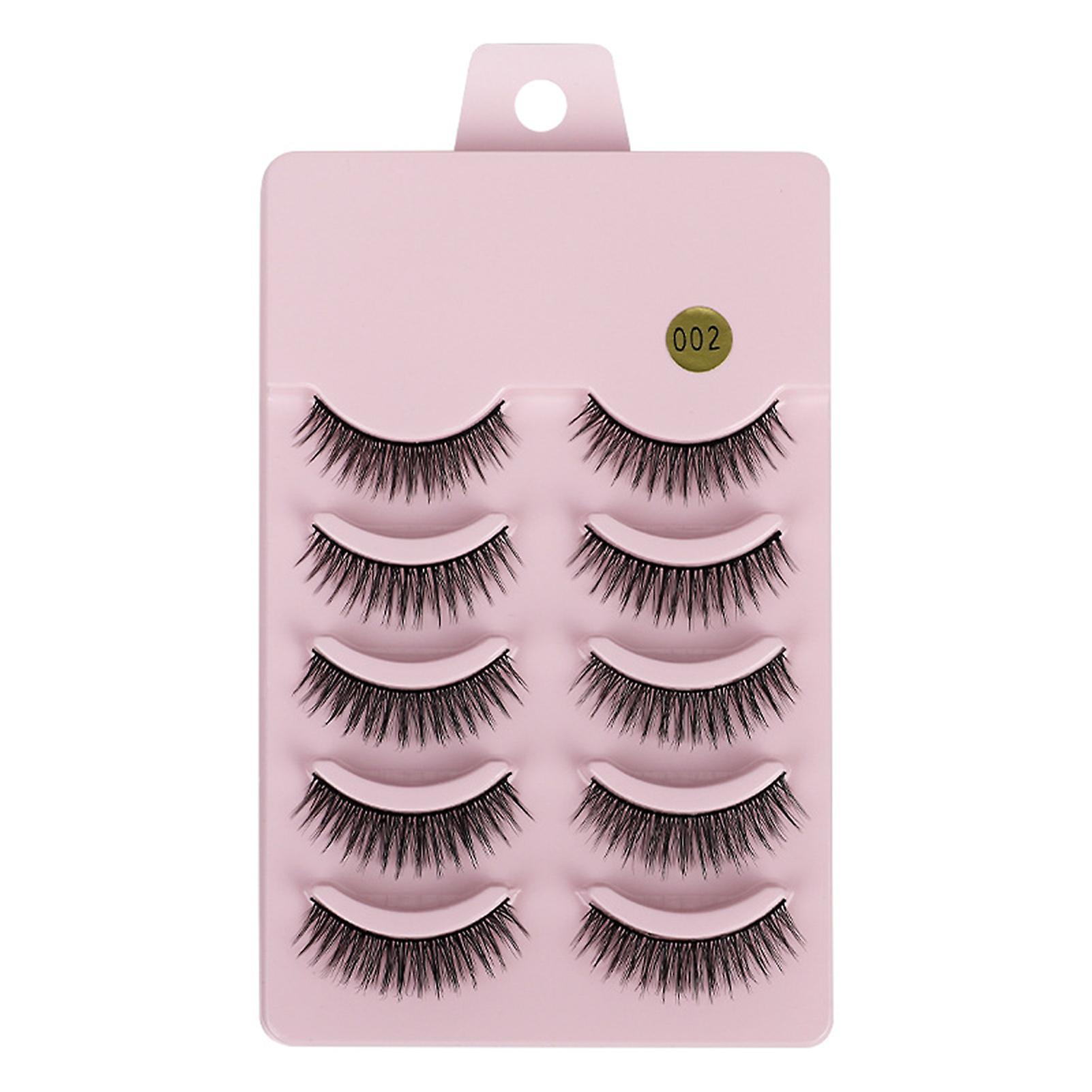 Curled And Voluminous False Eyelashes Lengthening Wispy 3d Crisscross Lashes With Thin Bands For Cosplay And Costume Parties