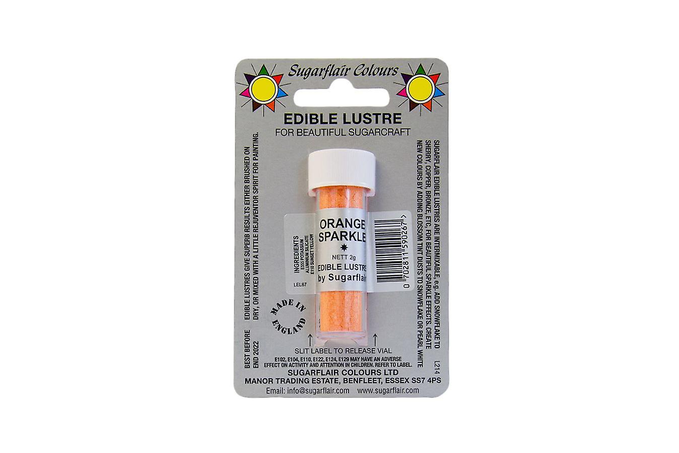 Sugarflair Edible Lustre 2g - Orange Sparkle