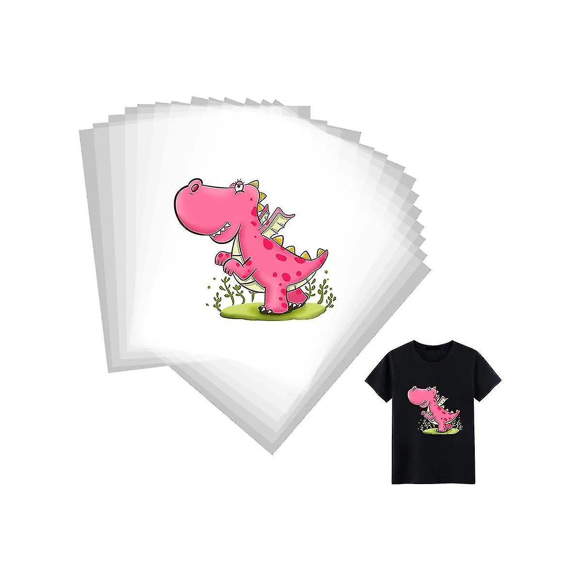 DTF نقل الفيلم 30 ورقة على الوجهين لامع واضح Pretreat DTF فيلم الحيوانات الأليفة نقل الحرارة بابي A4 (8