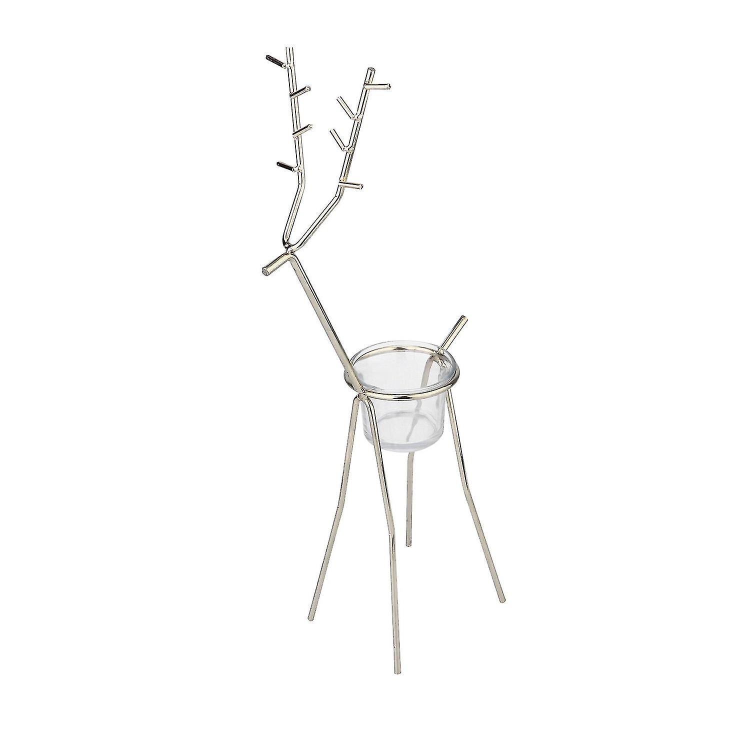 1pc Decoration Deer Shape Candlestick Golden Candle Container