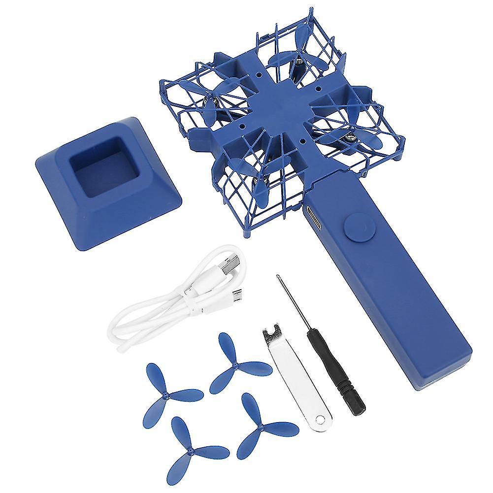 3In1 Drone Cooling Fan Power Bank 2.4g Remote Control Drone Quadcopter Toyblue