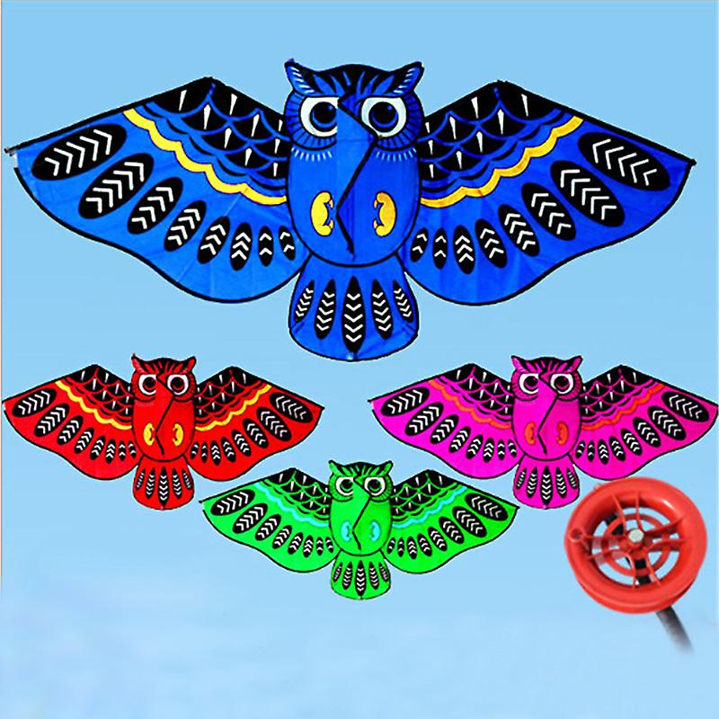 110cm Flying Kite Colorful Cartoon Owl With Kite Line Kids Outdoor Toy