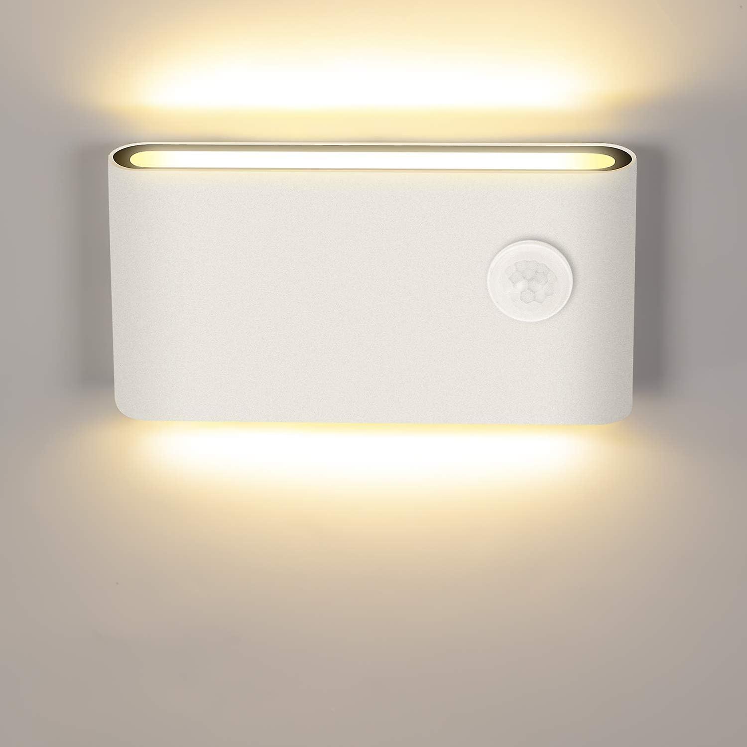 Indoor LED Modern Induction Wall Light, Warm Light 3000K, White