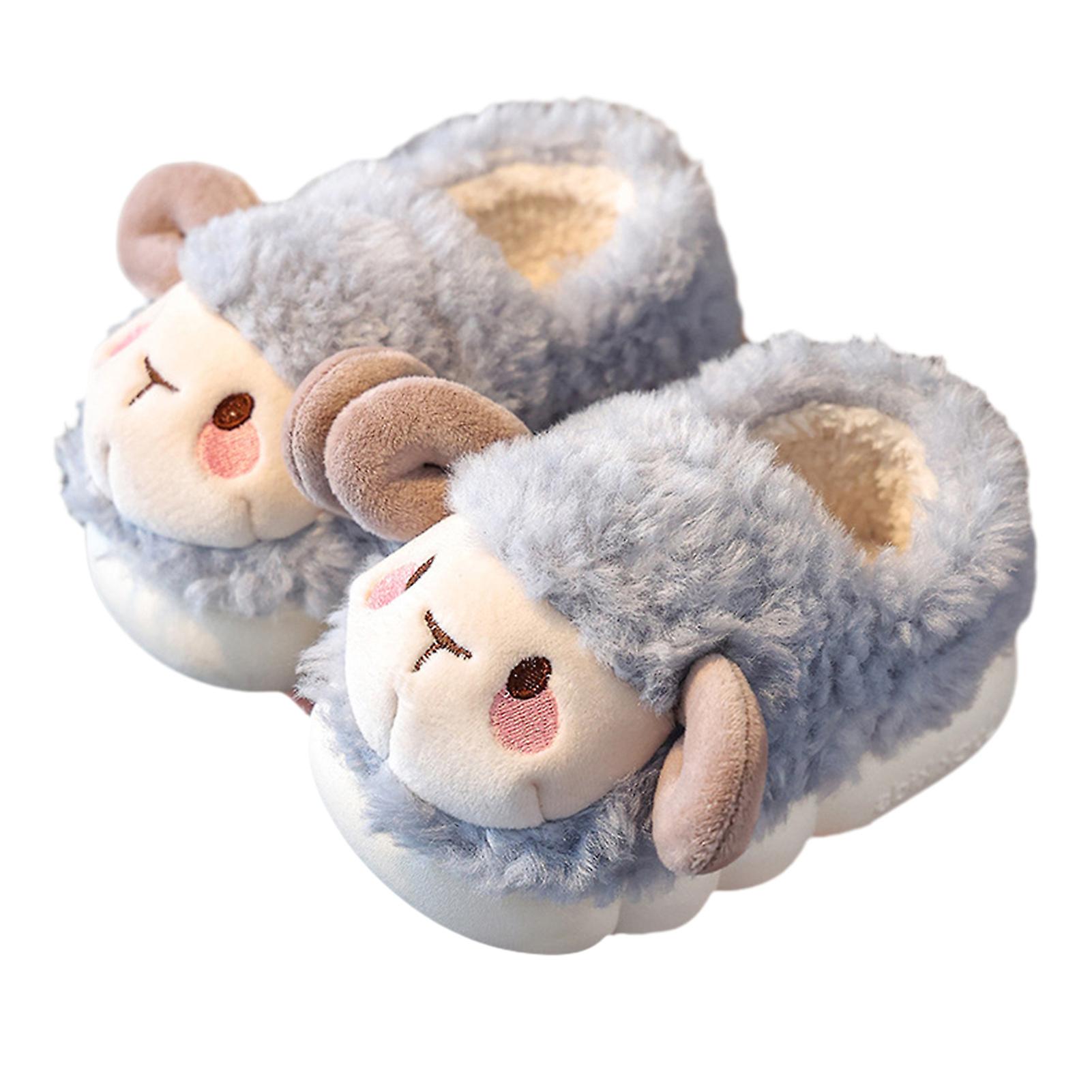 Fashion Sheep Head Cotton Slippers Soft Comfortable Warming Shoes for Couple