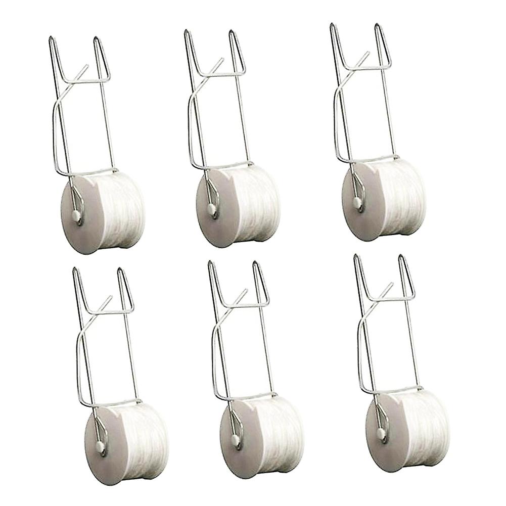 6 PCS Tomato Support Hooks Trellis Roller Hooks with 15M Twine for Tomato Plant Greenhouse Gardening