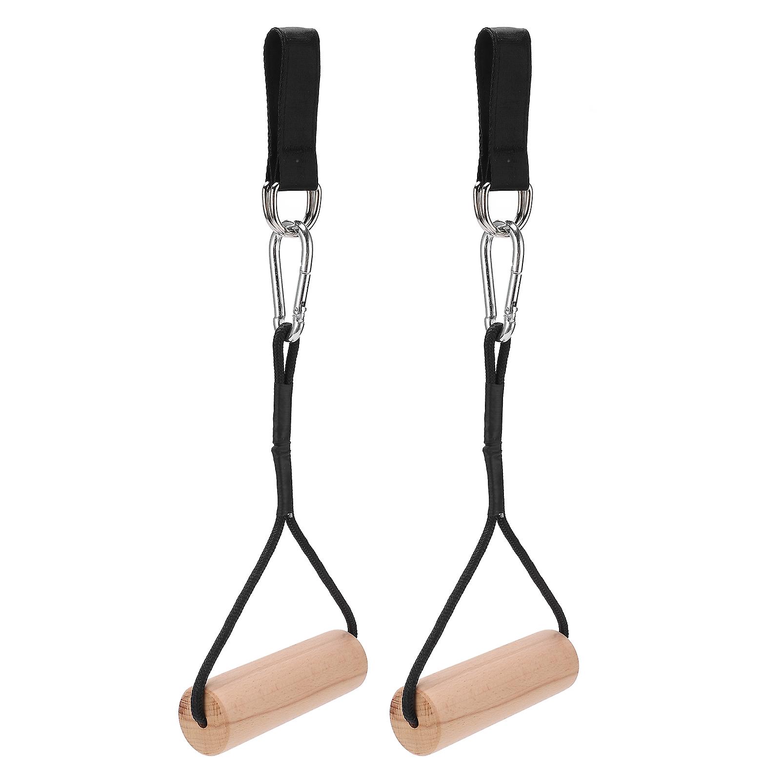 Pull Up Workout Handle Chin Up Wood Grips Heavy Duty Gym Weight Handles for Muscle Strengthening Fitness Machine Pull Up Handles