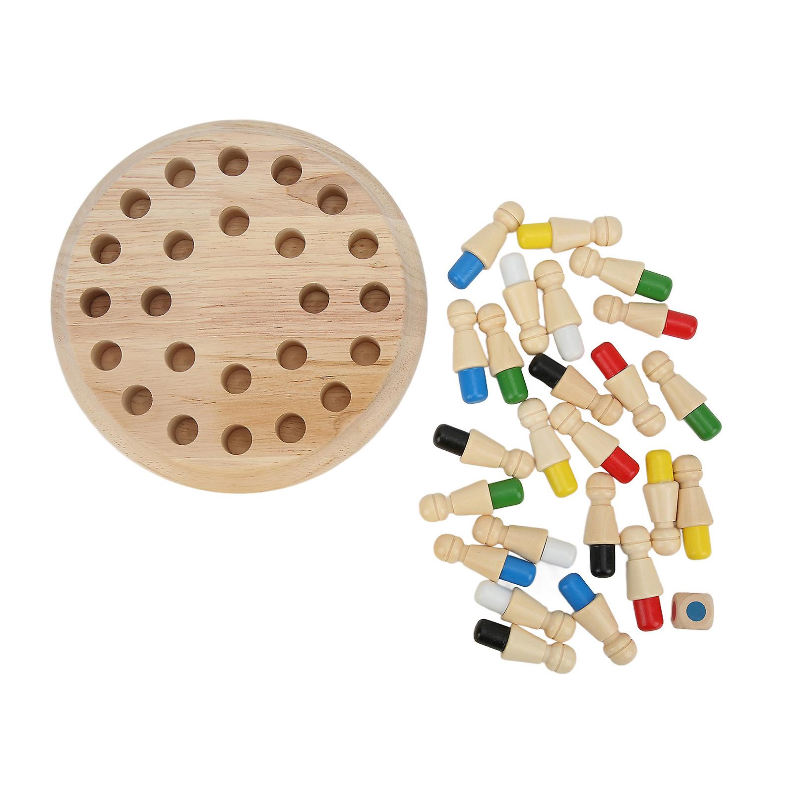 Memory Matchstick Game Chess Wooden Educational Intelligent Memory Chess Board Game for Kids Family