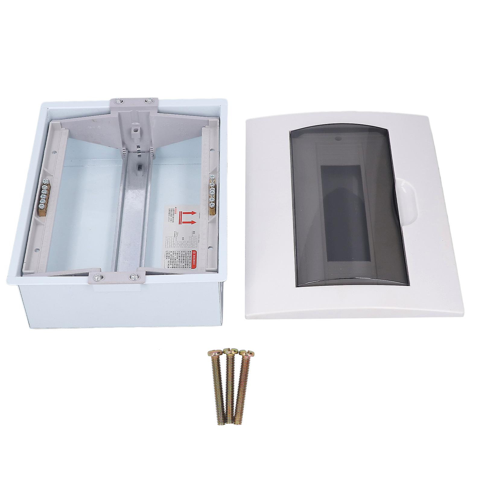 Distribution Box 12 Way Transparent Cover Junction Circuit Breaker Case DIN Rail for Power