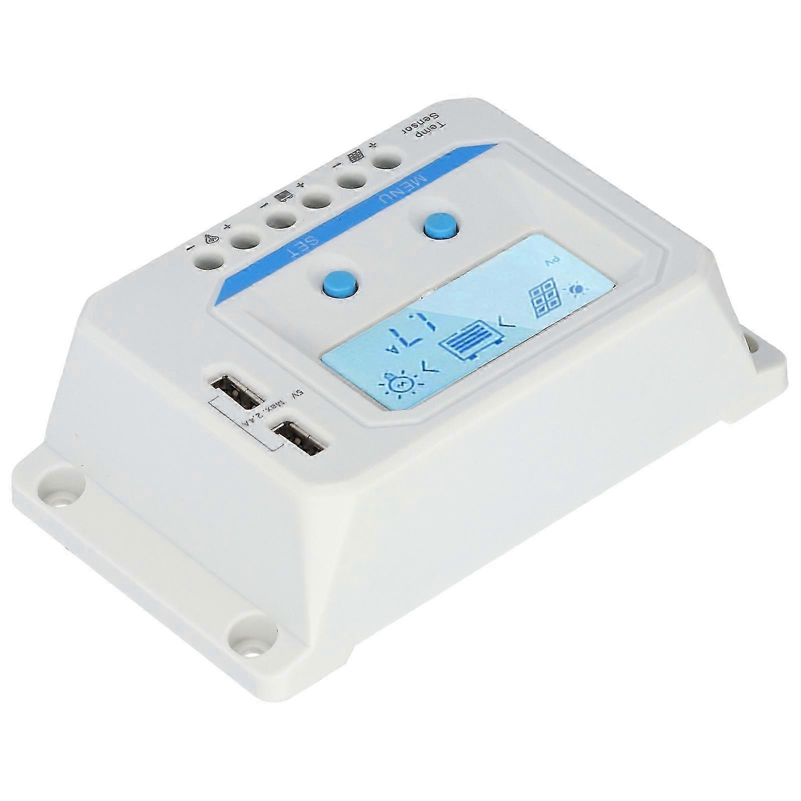 Solar Charge Controller LCD Circuit Protection 3 Level PWM Charge Solar Charging Protector for Traffic Lights10A